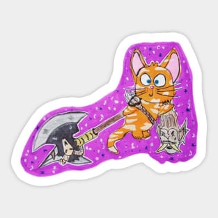 barbarian kitty Sticker